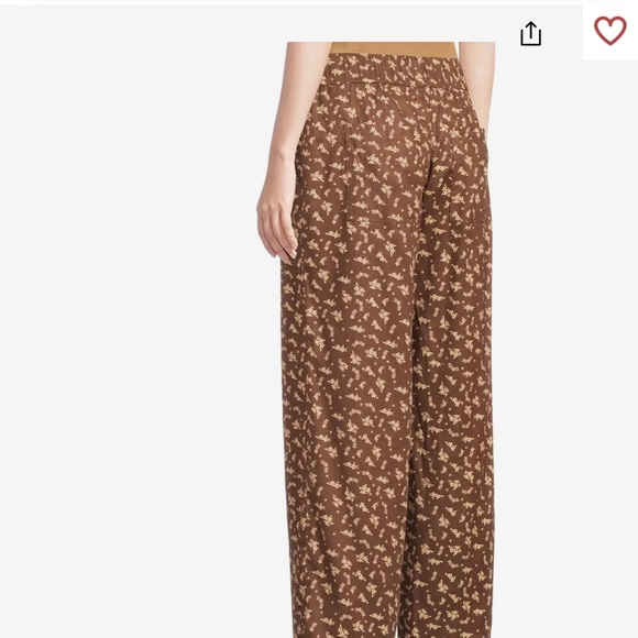 Toad&Co Brown Floral Wide Leg Pants - Picture 3 of 9